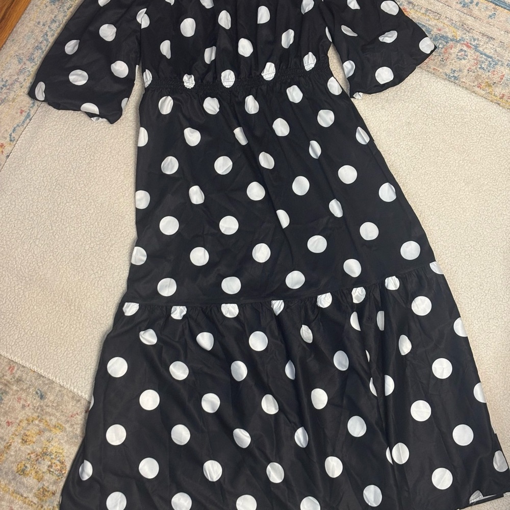 Black and White Polka Dot Dress